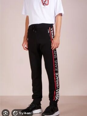 Versace Tape Logo Joggers